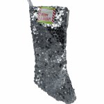 SILVER SEQUIN STOCKING