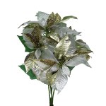 WHITE/ GOLD POINTSETTIA