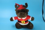 PLUSH SANTA MOOSE