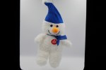 WHITE SNOWMAN W BLUE HAT/SCARF