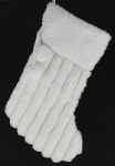 WHITE FAUX FUR STOCKING
