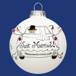 JUST MARRIED GLASS BALL