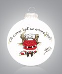 SANTA KNEELING GLASS BALL