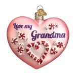 LOVE MY GRANDMA GLASS HEART