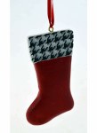 STOCKING ORN. RED AND BLACK