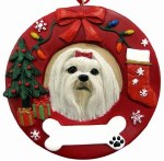 MALTESE IN WREATH