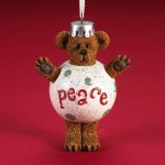 BOYDS BEAR PEACE BEAR ON BALL