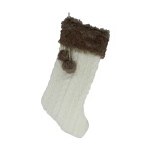 WHITE KNITTED STOCKING