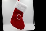 LETTER C MONOGRAM STOCKING