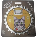 SILVER TABBY MAGNET