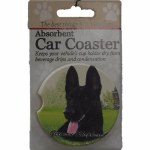 GERMAN SHEPHERD CAR COASTER BLACK