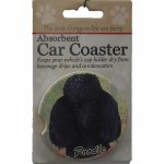 BLACK POODLE CAR COASTER