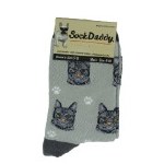 SILVER TABBY  CAT SOCKS