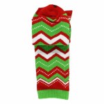 ZIG ZAG RED AND GREEN CHRISTMAS SOCKS
