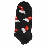 BLACK ANKLE SOCKS  RED STOCKING