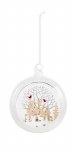 3D WHITE SCENE IN GLASS GLOBE