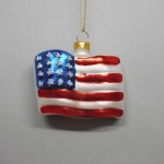 SMALL GLASS AMERICAN FLAG