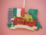 ITALY WITH FLAG PLAQUE