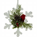 3PT SNOWFLAKE WITH CARDINAL