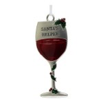 SANTA'S HELPER WINE GLASS