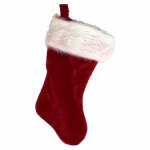 RED AND WHITE VELVET STOCKING