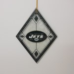 NY JETS ART GLASS