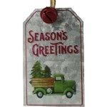 SEASONS GREETINGS METAL TAG