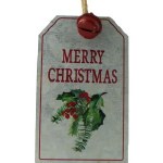 MERRY CHRISTMAS METAL TAG