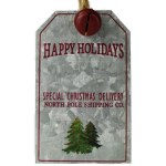 HAPPY HOLIDAYS METAL TAG