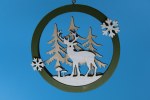 LAZOR CUT WHITE DEER SCENE