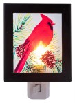 CARDINAL ON BRANCH NIGHT LIGHT