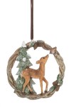 FAWN IN WREATH LOOKING UP