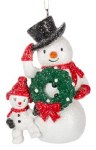 SNOWMAN WITH WREATH