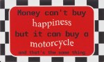 MONEY CAN'T BUY HAPPINESS MAGNET