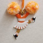 CHEERLEADING BEAR ORANGE AND WHITE