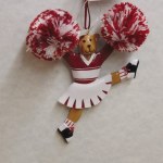 CHEERLEADING BEAR MAROON AND WHITE