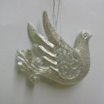 SILVER GLITTER DOVE