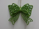 LIME GREEN GLITTER BOW