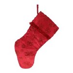 RED SATIN WITH GLITTER STOCKING