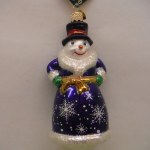 GLISTENING VICTORIAN SNOWMAN OLD WORLD