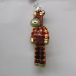 GLASS ZEBRA SOCK MONKEY