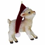 LAMB WITH SANTA HAT