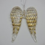 CLEAR ANGEL WINGS TRIMMED IN GOLD