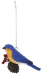 BLUE BIRD ON PINECONE