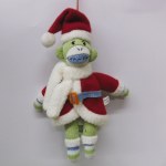 SOCK MONKEY IN SANTA SUIT
