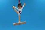 GIRL GYMNASTICS BLONE HAIR