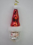 GLASS SANTA HEAD