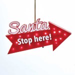 SANTA STOP HERE BLINKING ARROW