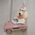 POODLE PINK CAR