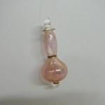 EGYPTIAN GLASS PINK SWIRLED BALL DROP